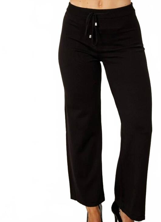 FRENCH KYSS Pants - NEW FRENCH KYSS drawstring wide-leg pant in black